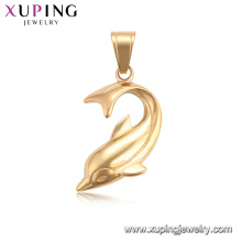 34208 xuping moda pingentes de cor do ouro 18k animais encantos de golfinhos
